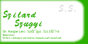 szilard szugyi business card